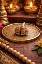 Rudraksha Pendant with Metal Cap