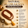 Natural Rudraksha108 bead mala Natural 5 Mukhi Rudraksha Japa Mala – 108 Beads with Tassel for Meditation & Prayer