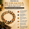 Rudraksha & Black Bead Protection Mala
