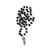 Lord Shankh (Sacred Conch) Black Bead Spiritual Mala with Oxidized Silver Pendant