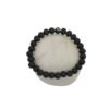 Matte Black Onyx & Rudraksha Beaded Bracelet – Stretch Spiritual Bracelet for Men & Women 2