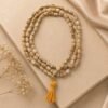 Natural Lotus Seed (Kamal Gatta) Prayer Mala – 108 Beads with Tassel