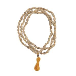 Natural Lotus Seed (Kamal Gatta) Prayer Mala – 108 Beads with Tassel