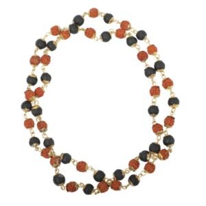 Rudraksha & Black Bead Protection Mala