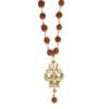 Rudraksha Om Trishul Pendant Mala – Gold-Plated Spiritual Necklace