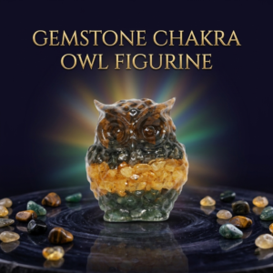 Gemstone chakra owl Gemstone Chakra Owl Figurine