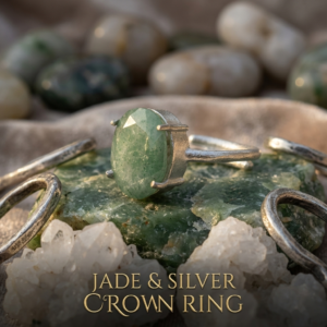 jade and silver crown rings Jade And Silver Crown Rings